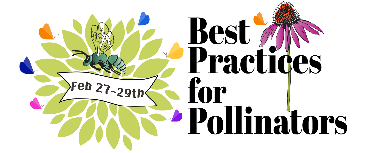 Best Practices for Pollinators Summit logo with text and flower imagery.